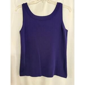 VNTG Chicos Design Eggplant Purple Strech tank high neck Size 2‎ (M)